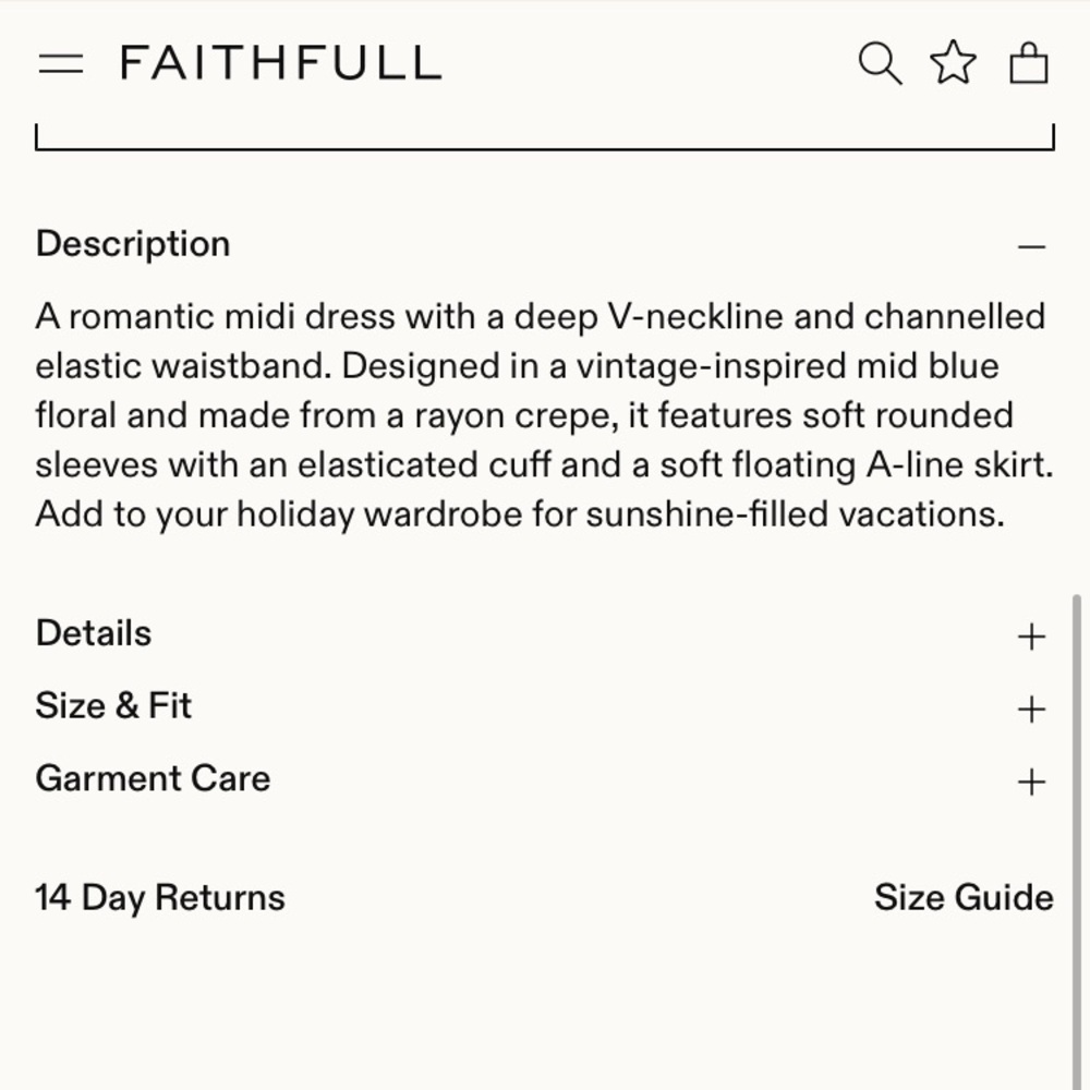 New w Tag: Faithfull Valras Midi Dress. US Size 6 - Picture 4 of 11